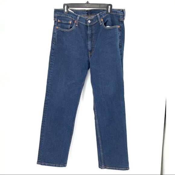 Levis 514 Men's Straight Fit Size 38x 30 dark Wash - Picture 1 of 13